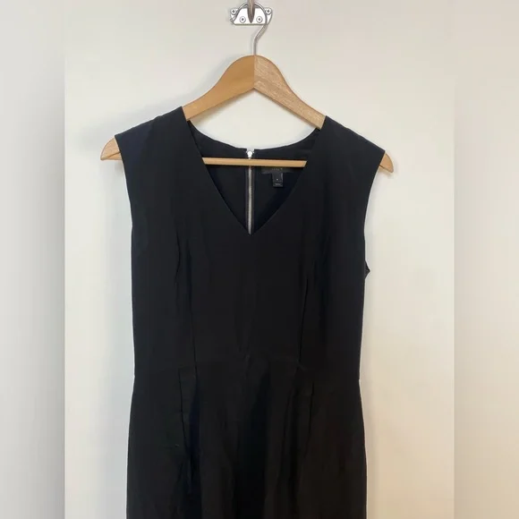 J. Crew 100% Silk V-Neck Sleeveless Sheath Dress - Picture 3 of 9